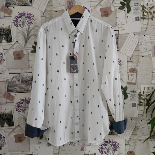 Joules mens white navy - white, pine