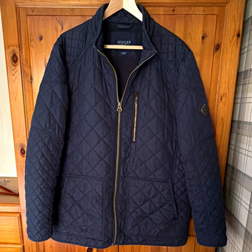 Joules navy quilted jacket - navy,
