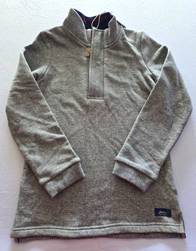 Joules grey zip mock - joules, neck